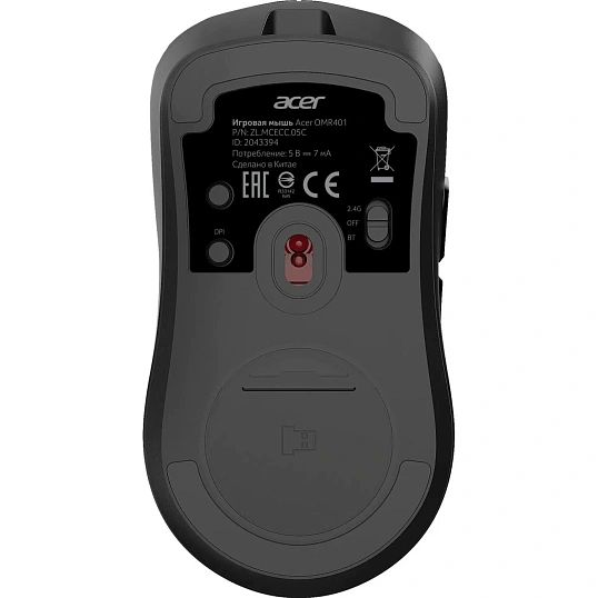 Мышь компьютерная Acer OMR401,черн,оптич,12000dpi,BT/Radio/USB,ZL.MCECC.05C