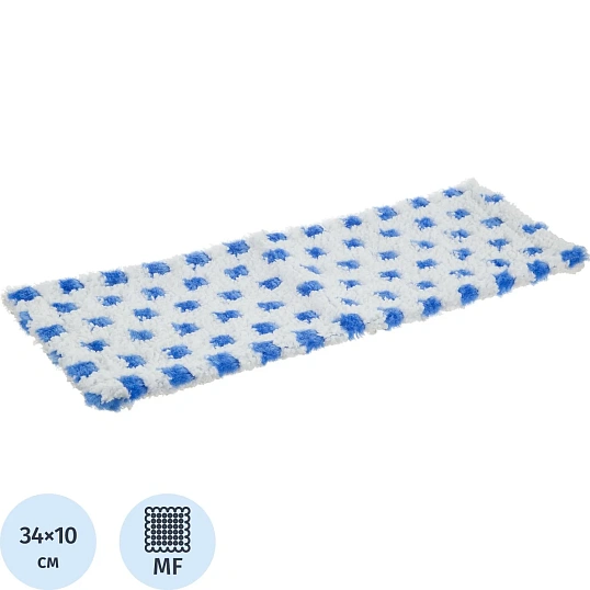 Насадка МОП Luscan 34х10см, микрофибра, кнопки