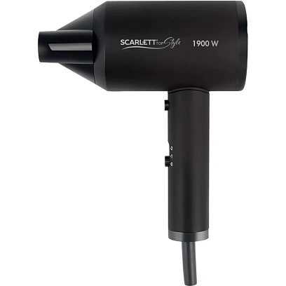 Фен SCARLETT SC-HD70I37, 1900Вт, черный