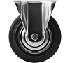 Колесо неповоротное черная резина FC 63 f 160 мм