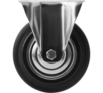 Колесо неповоротное черная резина FC 63 f 160 мм