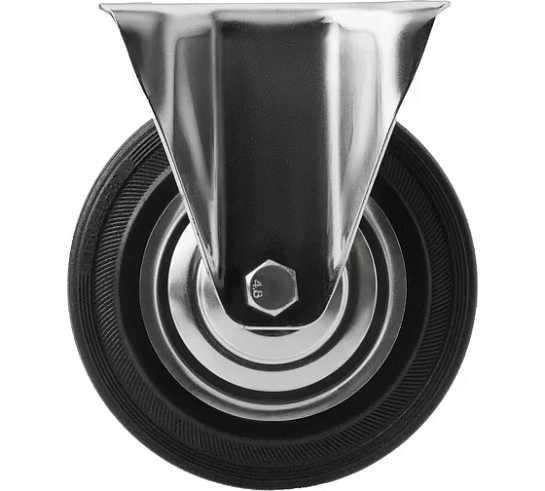 Колесо неповоротное черная резина FC 63 f 160 мм