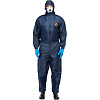 Комбинезон многоразовый защитный с капюшоном JetaSafety JPC75b синий р.М