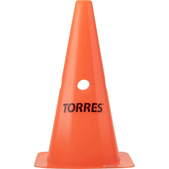 Конус тренировочный TORRES, высота 30 см, пластмасса, оранжевый, TR1009