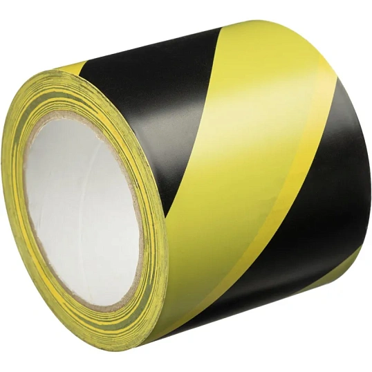 Лента для разметки Мельхозе желтая/черная 100 мм x 33 м (KMSW10033)