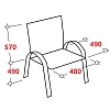 Конференц-кресло BN_TQ_Echair-807 VPU-1 кожзам бежевый, хром