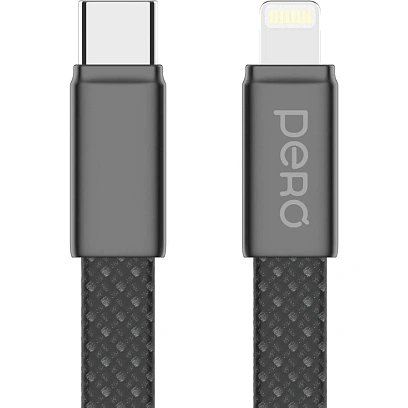 Кабель PERO DC18 ULTIMATE USB-С to LIGHTNING, 27W, 3A, 1.5m, Black