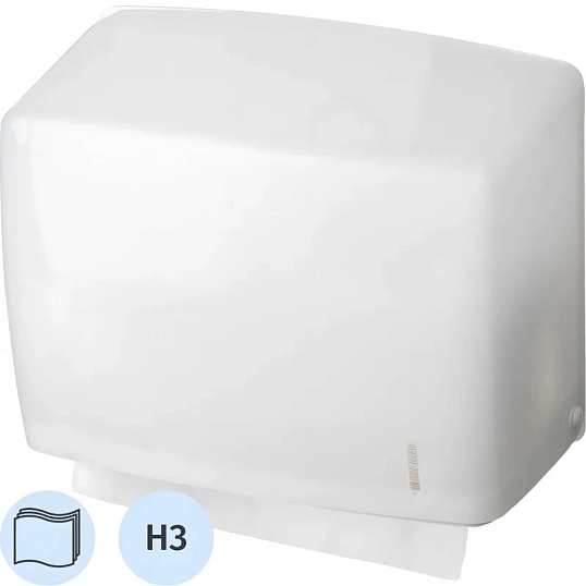 Диспенсер для полотенец лист V-слож белый прозр R1318TW