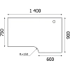 Стол эргономичный Easy St LT 16/16 01002500 пр. св.дуб/сер 1400x900/600x740