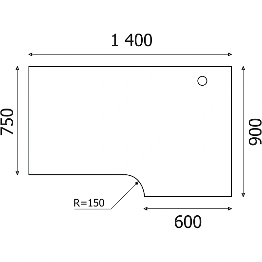 Стол эргономичный Easy St LT 16/16 01002500 пр. св.дуб/сер 1400x900/600x740