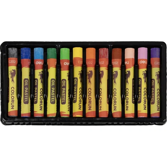 Пастель масляная Deli ColoRun 12цв, EC20200