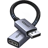 Кабель UGREEN DP133 (65982S) DisplayPort - HDMI 4K 20см. серый космос