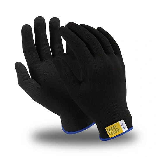 Перчатки нейлон Manipula МИКРОН БЛЭК(TNY-25/MG102) 10 п/уп р7,ПС