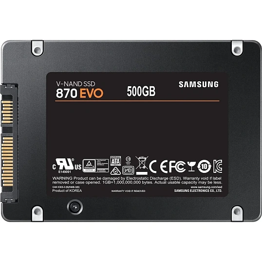 SSD накопитель SAMSUNG 870 EVO 500GB, 2.5, SATA (MZ-77E500B/EU)