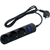 Удлинитель Power Cube 3р/1,5 м с/з с выкл 16А черн (PC-7B-1,5M)