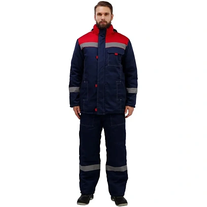 Костюм рабочий зимний муж з31-КПК син/красн (р.52-54) 170-176 (Арсенал-СП)