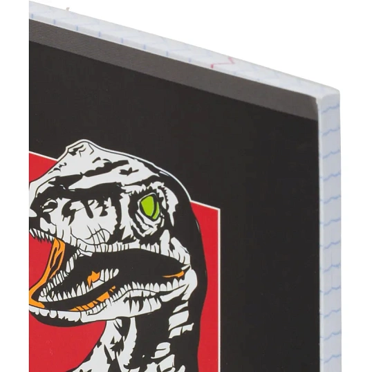 Тетрадь общая А5 48л №1School Dinosaurs,клет,скреп, ВД-лак