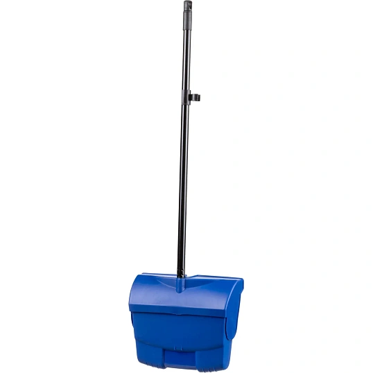 Комплект для уборки совок-ловушка с метлой на рукоятке, син