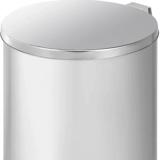 Ведро мусорное с педалью стальное, хром, 250х600мм, объем 30л
