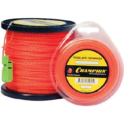 Леска для триммера Square Twist DUO 3,0мм 168м витой квадрат CHAMPION C5061