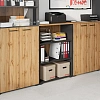 Стеллаж для документов низкий К-Loft 241H011 выс 1080 дуб натур./графит