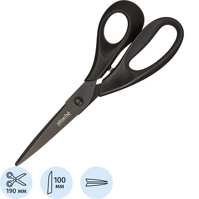 Ножницы Attache selection Jaguar 190 мм эргон.руч,покр.Titanium black