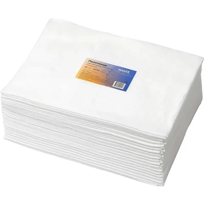 Салфетка спанлейс 45x90 см, белый, пл.60, тиснение, 50шт/уп, 10265(0421)