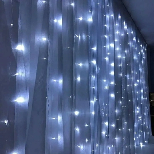 Гирлянда светодиодная Feron CL20 занавес 2x2м + 3м 5000К, 230V, 32337