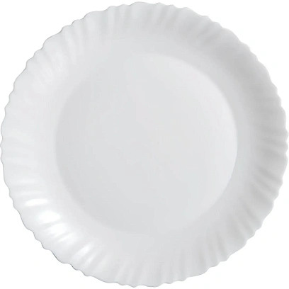 Тарелка  десертная Фестон 19см , стеклокерамика, белая, 6шт/уп