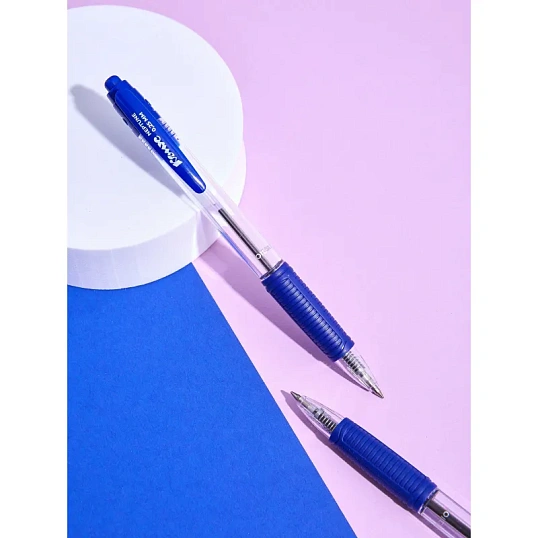 Ручка шариковая автоматическая Комус Neptune, д.ш. 0,5 мм, манж, синяя