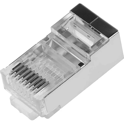 Коннектор TWT TWT-PL45/S-8P8C RJ45 STP 8P8C, универсальный, cat.5e 100шт/уп
