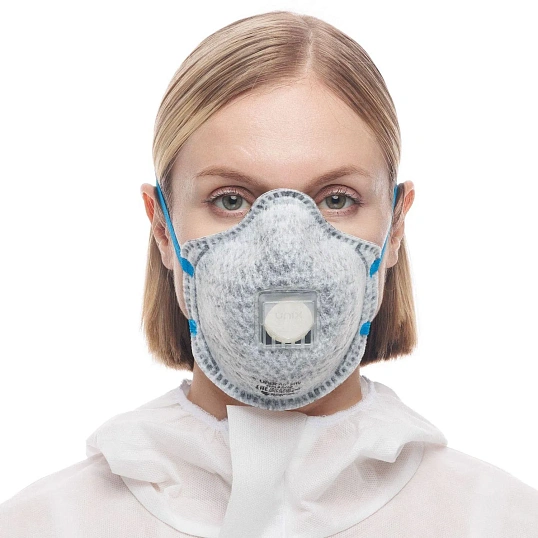 Полумаска фильтрующая UNIX Air 512V FFP2 R D/А0 3шт/уп