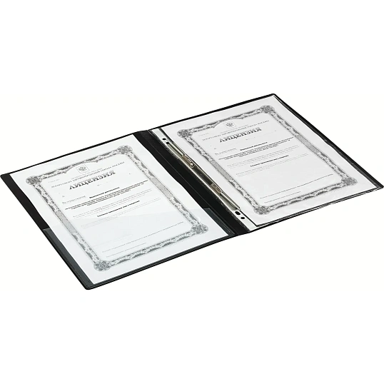 Скоросшиватель пластиковый с внутренним карманом Attache А4 чер 200л,0,7 мм