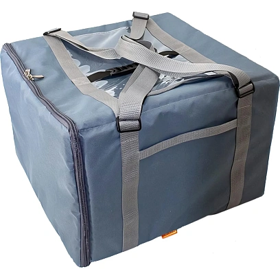 Термосумка для доставки пиццы, 45х45х30 см, 60л,Арт 026 серая