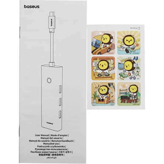 Разветвитель USB Baseus UltraJoy 7-Port Sp.Grey Type-C B00052803811-00