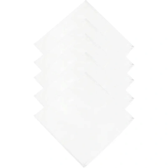 Салфетка Luscan 35х35см (88%ПЭ, 12%хлопок) рис.2, белый, 5 шт/уп