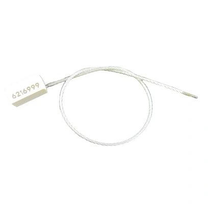 Пломба тросовая номерная, однораз., 500 мм, 100 шт/уп, белый