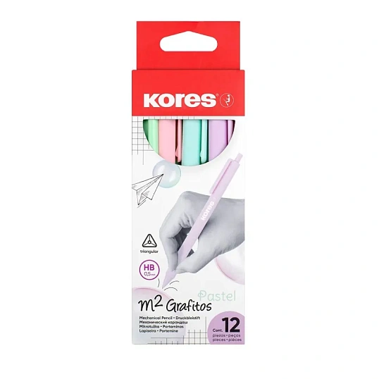 Карандаш механический KORES Soft Touch 0,5мм,3гр,пастел.цв.в асс 99253
