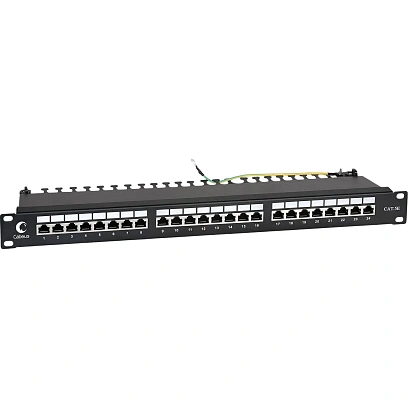 Патч-панель Cabeus PL-24-CAT.5E-SH-DUAL 19 1U 24xRJ45 кат.5E FTP