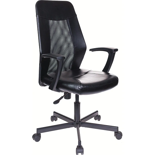 Кресло VB_EChair-225 PTW к/з черный, сетка черная