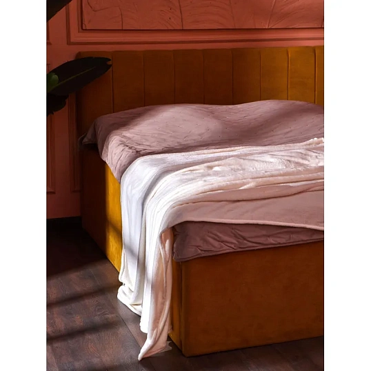 Плед микрофибра Luscan, молочный 200х220