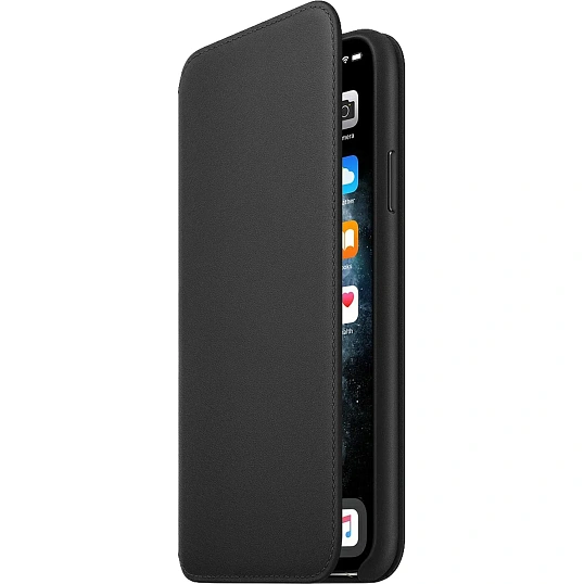 Чехол -книжка Apple Leather Folio для iPhone 11 Pro Max, чер, MX082ZM/A