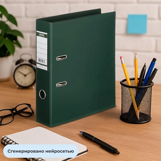 Папка-регистратор Strong Line 70мм,т.-зеленый, ПБП2,карм.кор