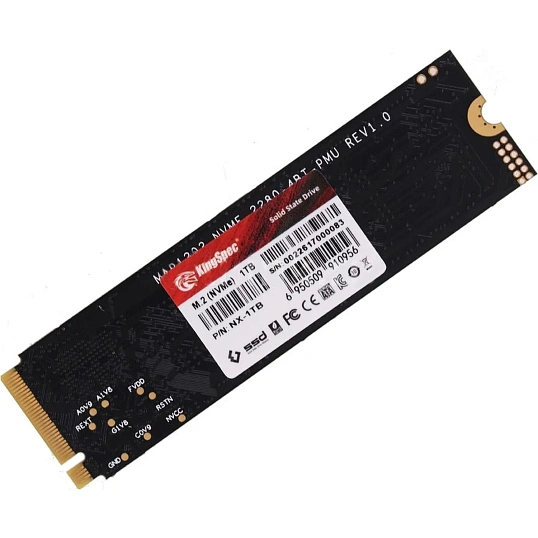 SSD накопитель Kingspec PCIe 3.0 x4 1TB NX-1TB M.2 2280 0.9 DWPD