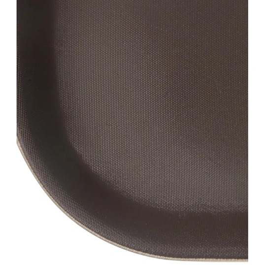 Поднос прорезин.прямоуг.14''х18''(455х355) корич., кт06