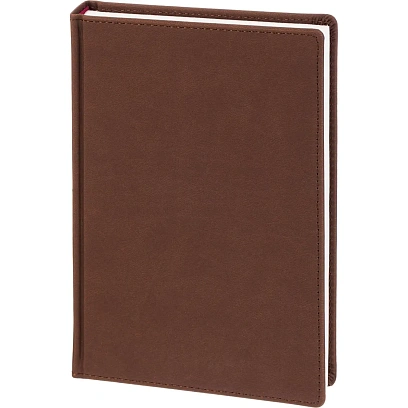 Ежедневник датированный 2026 А5+ VELVET Коричневый 3-123/03