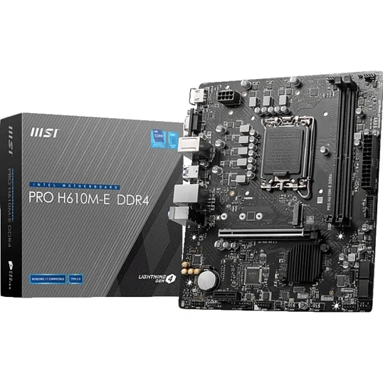 Материнская плата MSI PRO H610M-E DDR4, LGA 1700, Intel H610, mATX, Ret