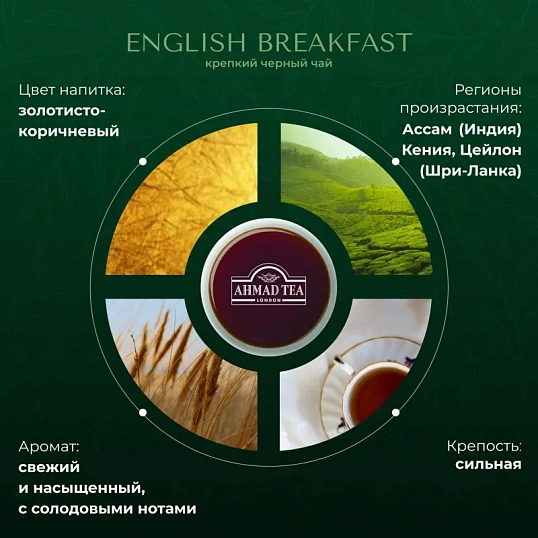 Чай Ahmad English Breakfast черный 100пак/уп 6001-08