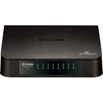 Коммутатор D-Link DES-1016A/E2A 10/100Base-TX функция энергосбережения