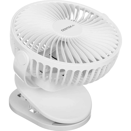 Вентилятор Centek CT-5045,настольный,аккум.1800мАч/5Вт/ 4ск/Клипса/Таймер8ч